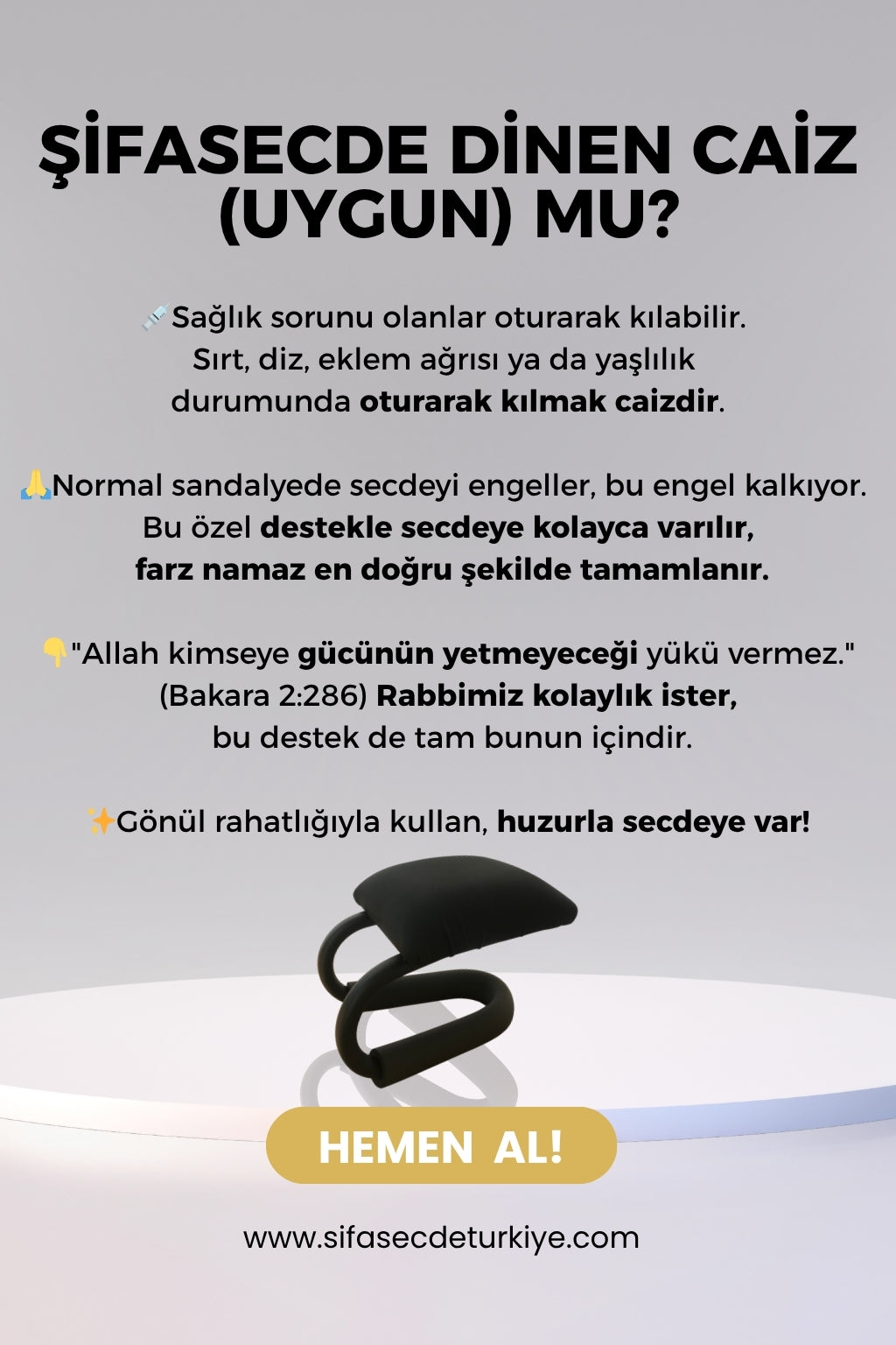 ŞifaSecde Ortopedik Secde Desteği