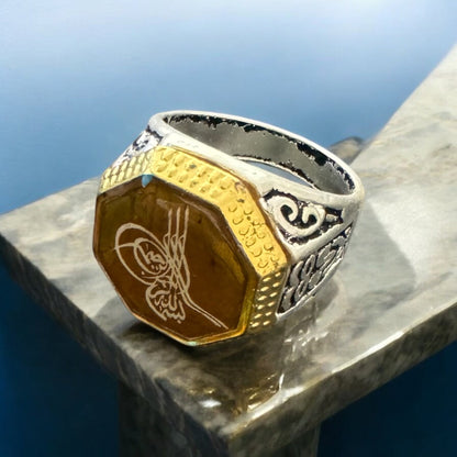 Fatih Sultan Mehmet Tuğralı Özel Tasarım Yüzük