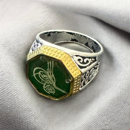 Fatih Sultan Mehmet Tuğralı Özel Tasarım Yüzük